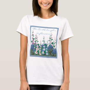 Camiseta Um cheio do jardim do t-shirt das flores