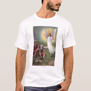 Camiseta Um ChristmasAngel alegre antes dos pastores