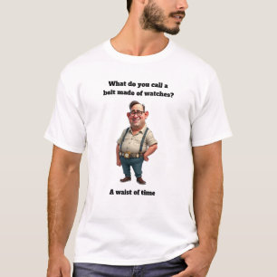Camiseta Um Cinto de Tempo Cinturão Design Gráfico Divertid