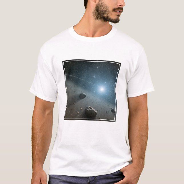 Camiseta Um Cinturão Asteroide Em Torno Da Estrela Brilhant (Frente)