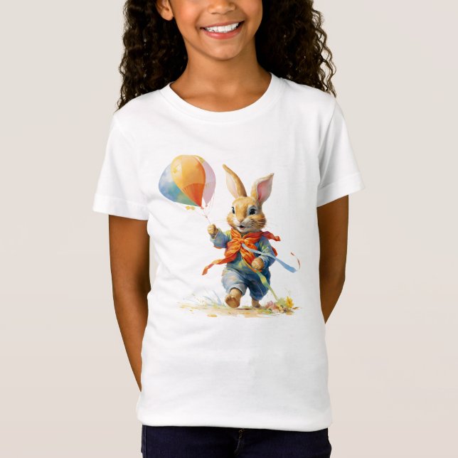 CAMISETA UM COELHO DOCE COM BALÕES (Frente)