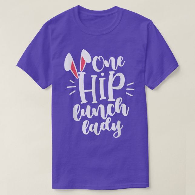 Camiseta Um coelho Felz pascoa do almoço da Hip  (Frente do Design)