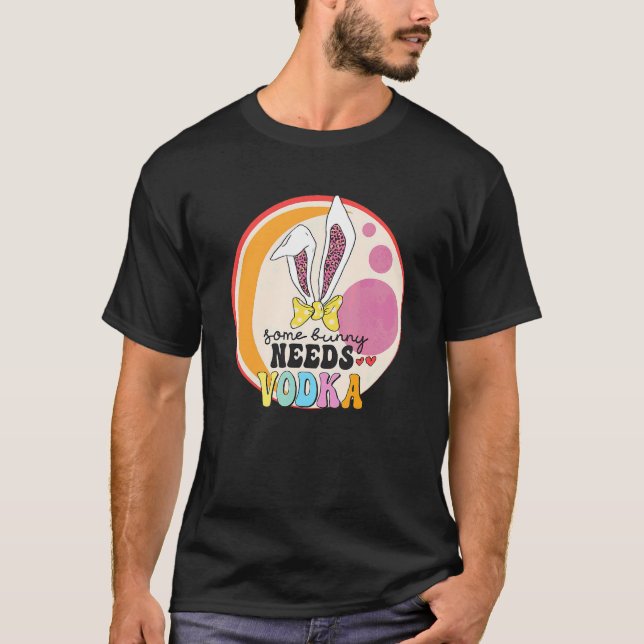 Camiseta Um coelho precisa de óculos de Bebendo de Páscoa d (Frente)