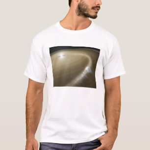 Camiseta Um cometa que está sendo rasgado aos fragmentos e