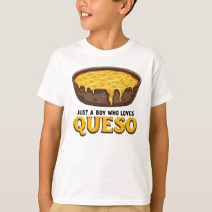 Camiseta Um Comida Engraçado, um garoto que ama Queso
