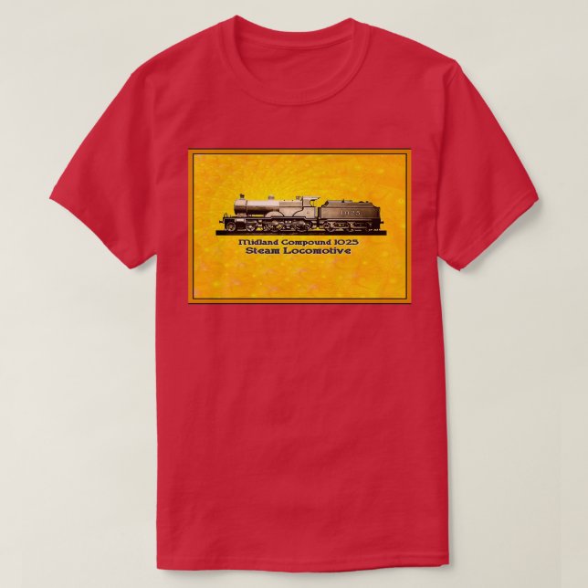 Camiseta Um Composto Midland 1025 Locomotive 1907 (Frente do Design)