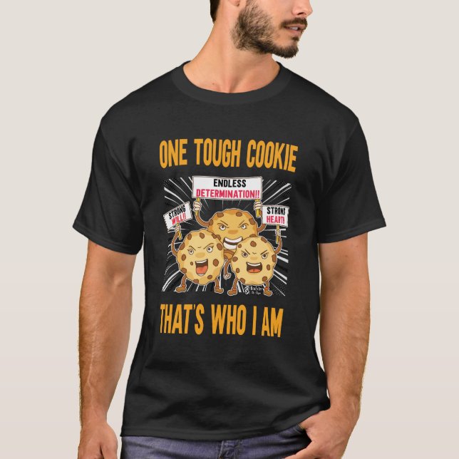 Camiseta Um Cookie Men Negro Duro (Frente)
