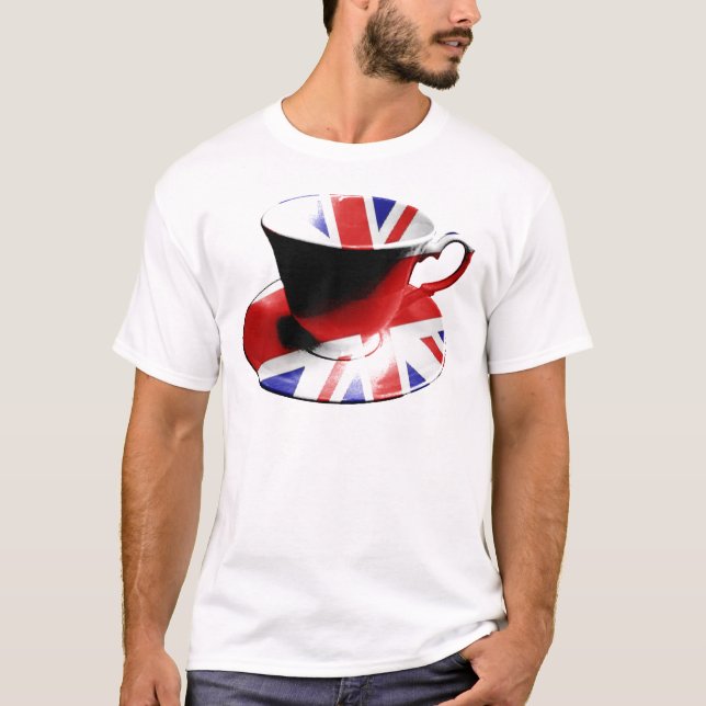 Camiseta Um copo agradável do chá inglês (Frente)