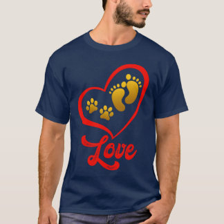 Camiseta Um Coração para Cães Cães Cão Amor Cão Proprietári