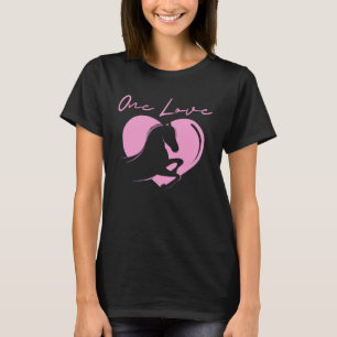Camiseta Um coração para cavalos Cavaleiro Cavaleiro Cavalo