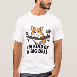 Camiseta Um Corgi Meio Que Uma Grande Coisa