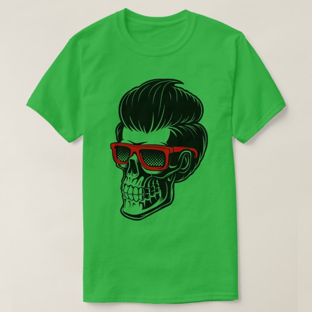 Camiseta Um crânio de barbeiros (Frente do Design)