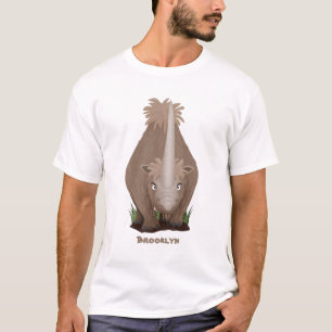 Camiseta Um desenho animado de Rinoceronte elasmotherium