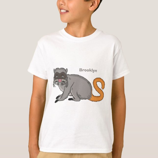 Camiseta Um desenho animado do Imperador Bonito Tamarin (Frente)