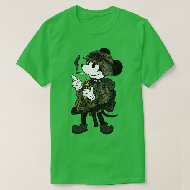 Camiseta Um desenho animado do mouse alemão ww2 (Frente do Design)