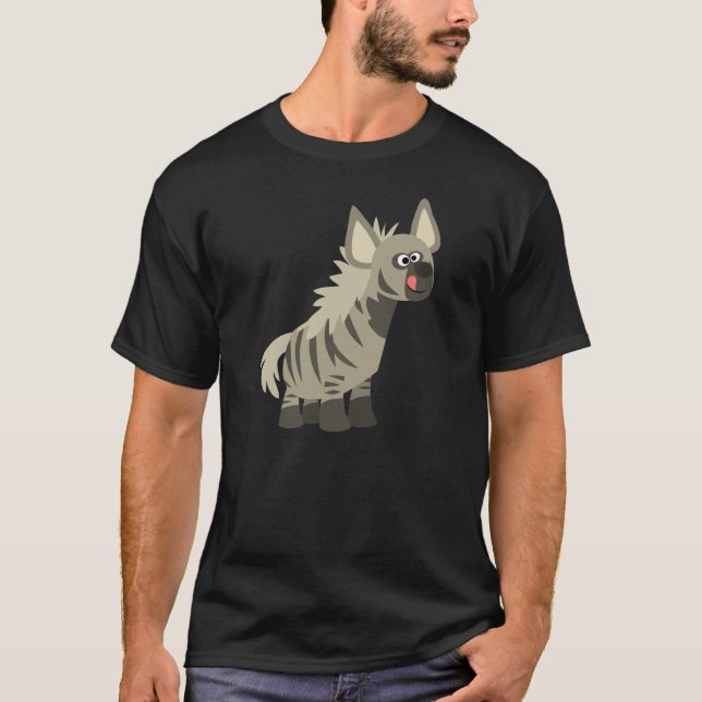 Camiseta Um desenho animado e afugentado com risca e camise (Frente)