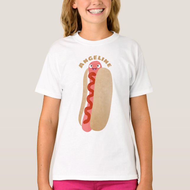 Camiseta Um desenho animado e engraçado de Weiner (Frente)