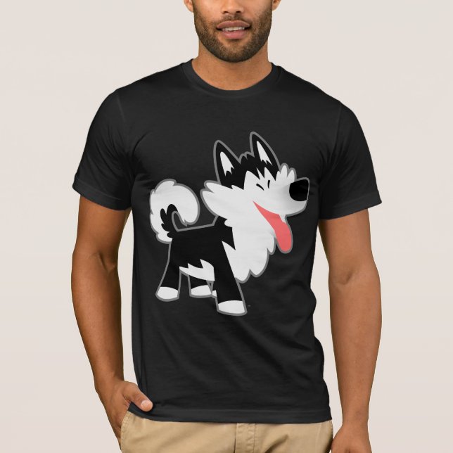 Camiseta Um desenho animado siberiano Camisa-T (Frente)