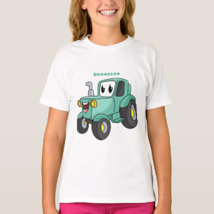 Camiseta Um desenho animado verde e bonito