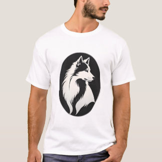 Camiseta Um Desenho De Cabelo De Cão Altamente Detalhado