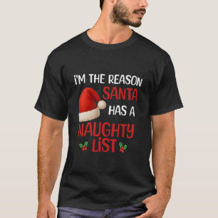 Camiseta Um desenho engraçado da lista de travessos de Nata