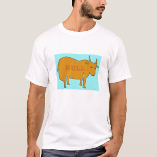 Camiseta Um desenho único de um touro