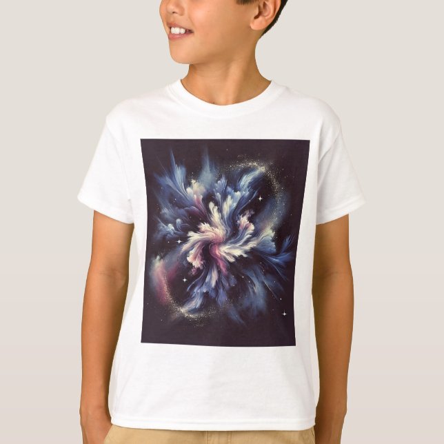 Camiseta Um design de abstrato-galáxia captando o mistério  (Frente)