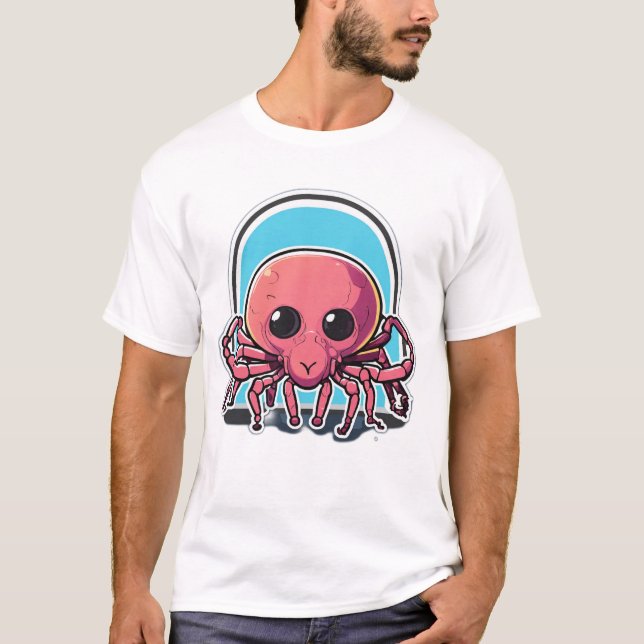 Camiseta Um design de caranguejo bonito é brilhante e brilh (Frente)