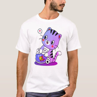 Camiseta Um Design de Gato Perfeito