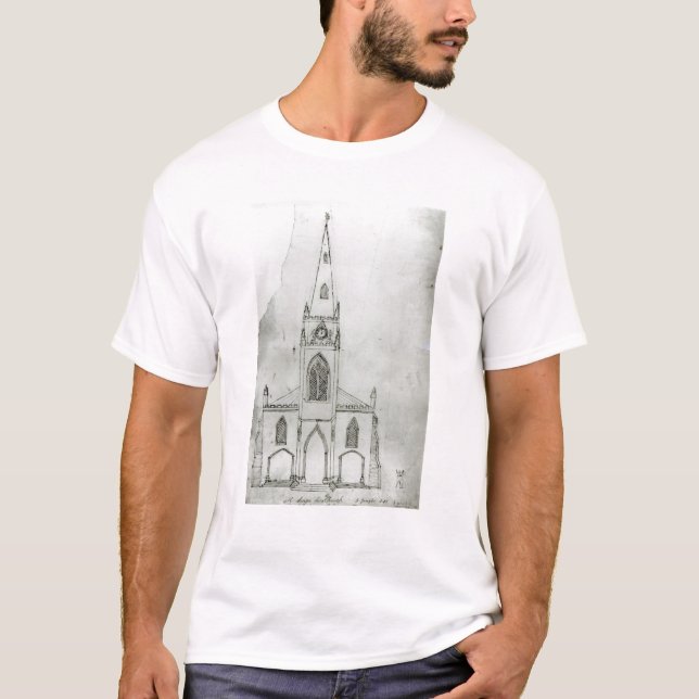 Camiseta Um design para uma igreja, 1821 (Frente)