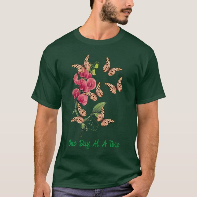 Camiseta Um Dia De Cada Vez Borboletas De Ervilha Doce (Frente)