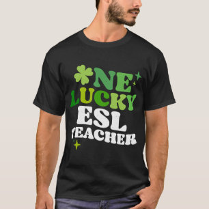 Camiseta Um Dia de São Patrício irlandês de professor do ES