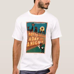 Camiseta "Um dia e gatos e cães de uma noite" musicais