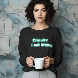 Camiseta Um Dia Eu Conheço Texto Verde Elétrico