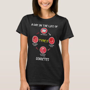 Camiseta Um Dia Na Vida Do Dia De Consciência Da Diabetes T