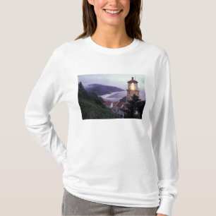 Camiseta Um dia nebuloso na costa do Oregon no Heceta