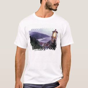 Camiseta Um dia nebuloso na costa do Oregon no Heceta