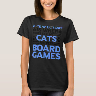 Camiseta um dia perfeito para gatos games conselho game gam