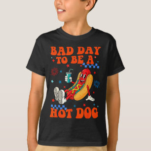 Camiseta Um dia ruim para ser um cachorro-quente cachorro-q