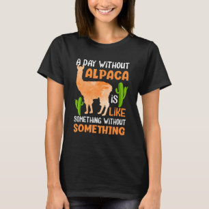 Camiseta Um Dia Sem Alpaca É Como Algo Sem Som