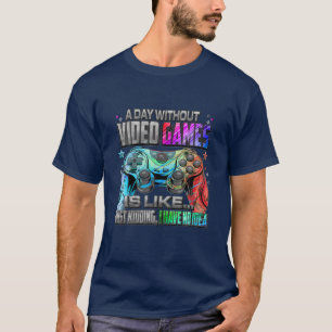 Camiseta Um Dia Sem Videos games Jogadores Engraçados