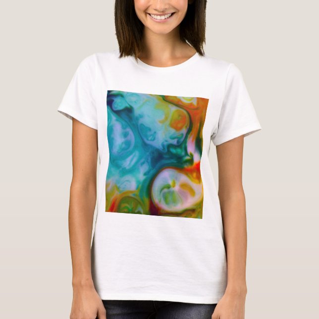 Camiseta "Um dia t-shirt básico na praia" (Frente)