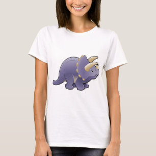 Camiseta Um dinossauro amigável bonito do triceratops