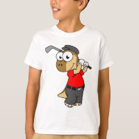 Um Dinossauro Paquicéfalossauro Jogando Golfe.