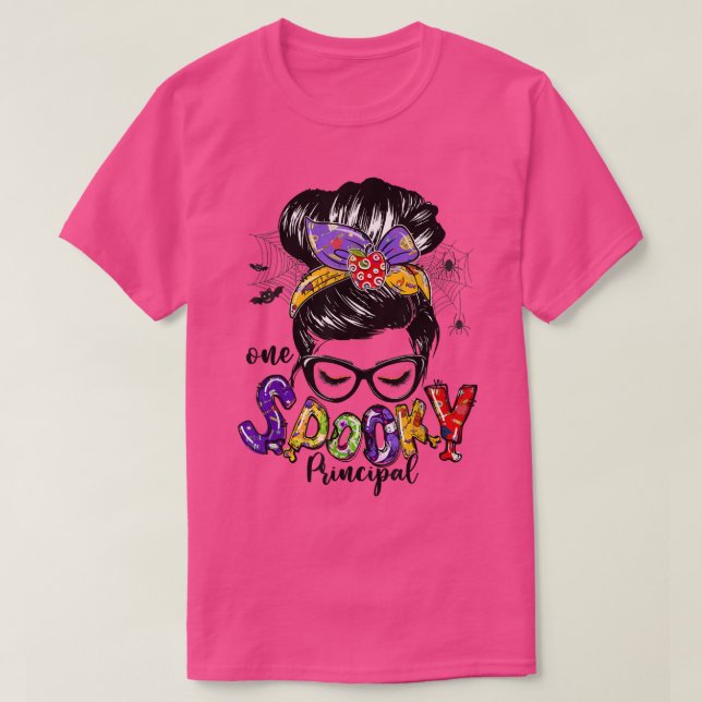Camiseta Um Diretor Spooky Mensy Bun Happy Halloween Gif (Frente do Design)