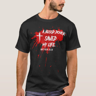 Camiseta Um Doador De Sangue Salvou Minha Vida Camereta Jes