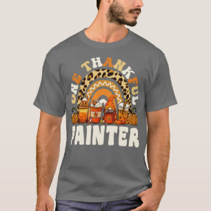 Camiseta Um Doloroso Pintor Ação de Graças Rainbow Leopard