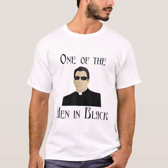 Camiseta Um dos homens no preto (luz) (Frente)