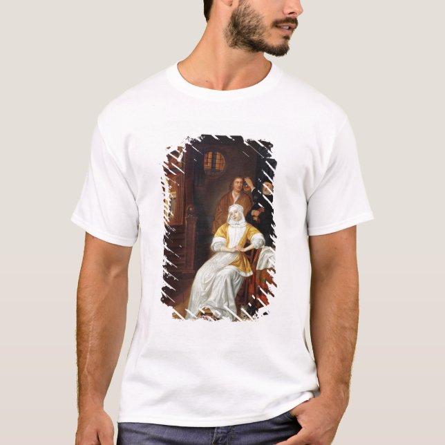 Camiseta Um doutor Visiting uma jovem senhora em um quarto (Frente)