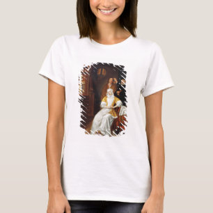 Camiseta Um doutor Visiting uma jovem senhora em um quarto